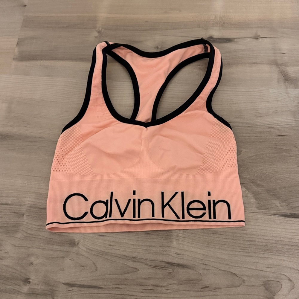 black and orange size xs calvin klein Women's Sports Bra